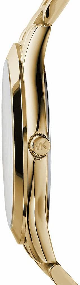 Michael Kors Women's Watch SLIM RUNRAY, 42 mm case size, Three Hand movement, Stainless Steel strap, MK3179 - Gold