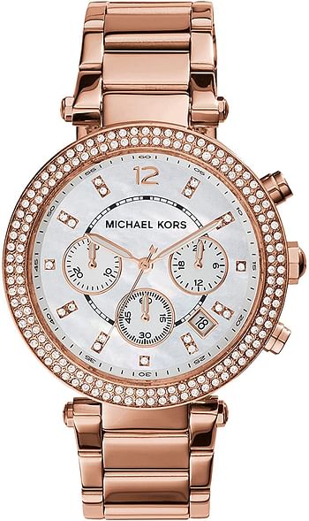 Michael Kors Womens Quartz Watch, 39mm, Analog Display and Stainless Steel Strap MK5491, rose gold