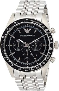 Emporio Armani AR5988 Men's Quartz Watch, Analog Display and Stainless Steel Strap - Silver