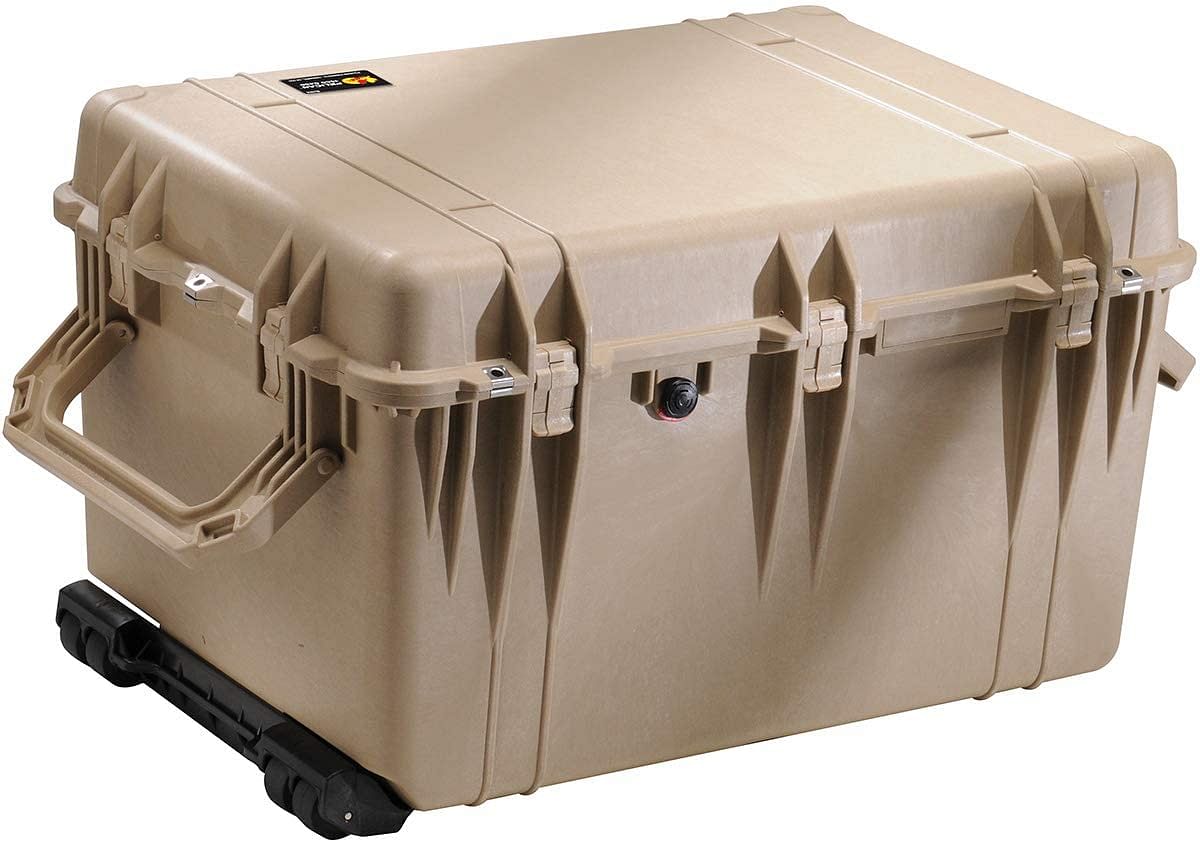 Pelican 1660 Transport Protector Case with Lid and Foam, Desert Tan