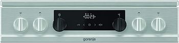 Gorenje EC6340XC 60 cm Freestanding Ceramic Cooker,71 Liters Multifunction Oven, 8 Cooking Programs, Plate Warming Function, Easy Cleaning with Aqua Clean Function, Stainless Steel,