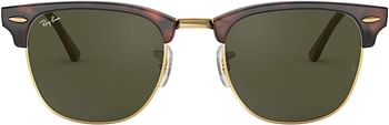 Ray-Ban Rb3016 Clubmaster Square Sunglasses 51 Millimeters Green Green