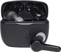 JBL Tune 215TWS True Wireless In-Ear Headphones, Pure Bass Sound, Built-In Mic, 25 Hours of Battery, Ultra-Comfortable Fit, Dual Connect, Voice Assistant, Fast USB Type-C - Black, JBLT215TWSBLK