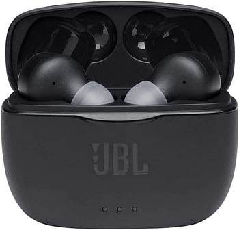 JBL Tune 215TWS True Wireless In-Ear Headphones, Pure Bass Sound, Built-In Mic, 25 Hours of Battery, Ultra-Comfortable Fit, Dual Connect, Voice Assistant, Fast USB Type-C - Black, JBLT215TWSBLK