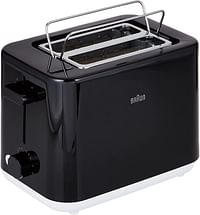 Braun Breakfast - Toaster HT 1010 BK 2 slots 8 Browning settings Bun warmer 900 Watts - Black