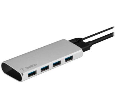 Belkin 4-port Usb 3.0 Hub F4u073 Grey 3 Ft