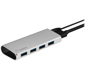 Belkin 4-port Usb 3.0 Hub F4u073 Grey 3 Ft