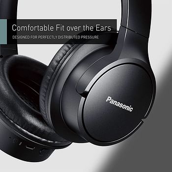 Panasonic RB HF520B Wireless Over Ear Headphones with 50 Hours Playtime, Lightweight, Built in Mic, Quick Charge, Bluetooth 5.0, Comfortable Fit - Black