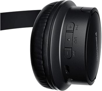 Panasonic RB HF520B Wireless Over Ear Headphones with 50 Hours Playtime, Lightweight, Built in Mic, Quick Charge, Bluetooth 5.0, Comfortable Fit - Black