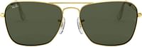 Ray-Ban Unisex-Adult Caravan Sunglasses Medium 55 Millimeters Arista Gold Green