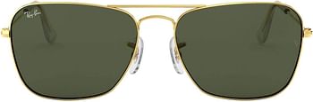 Ray-Ban Unisex-Adult Caravan Sunglasses Medium 55 Millimeters Arista Gold Green