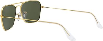 Ray-Ban Unisex-Adult Caravan Sunglasses Medium 55 Millimeters Arista Gold Green