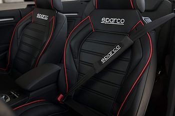 SPARCO Seat Belt Pads Set, Black, SPC1205BK