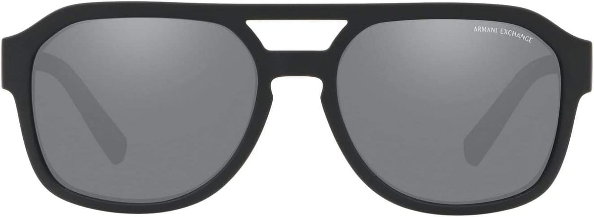 A|X ARMANI EXCHANGE Men's Ax4074s Rectangular Sunglasses 57mm - Black