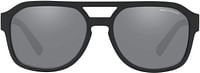 A|X ARMANI EXCHANGE Men's Ax4074s Rectangular Sunglasses 57mm - Black