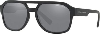 A|X ARMANI EXCHANGE Men's Ax4074s Rectangular Sunglasses 57mm - Black