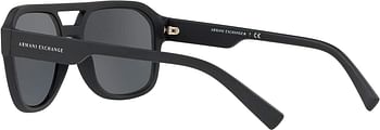 A|X ARMANI EXCHANGE Men's Ax4074s Rectangular Sunglasses 57mm - Black