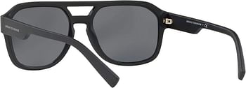 A|X ARMANI EXCHANGE Men's Ax4074s Rectangular Sunglasses 57mm - Black