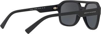 A|X ARMANI EXCHANGE Men's Ax4074s Rectangular Sunglasses 57mm - Black