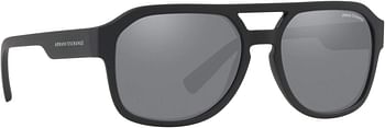 A|X ARMANI EXCHANGE Men's Ax4074s Rectangular Sunglasses 57mm - Black