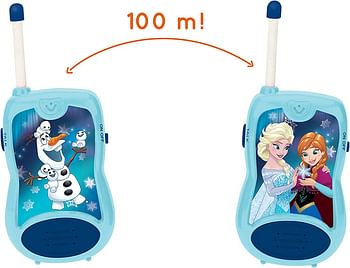 Lexibook Tw12Fz Disney Frozen 2 Elsa Anna Walkie-Talkies, Communication Game For Children, Belt Clip For Transport, Battery, Blue