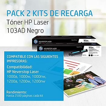 HP 103AD Laser Toner Refill Black  W1103AD