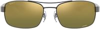 Ray-Ban Men's RB8318CH Chromance Lens Rectangular Metal Sunglasses