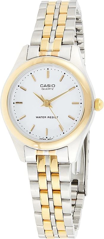 Casio Womens Quartz Watch, Analog Display LTP-1129G-7ARDF - multicolor