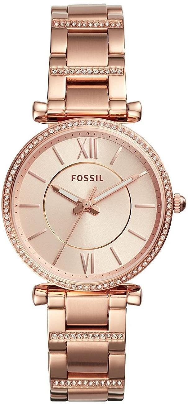 Fossil Casual Analog Rose Gold Dial Rose Gold Stainless Steel Watch for Women - ES4301