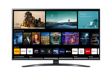 LG 43 Inch UP78 Series 4K UHD Active HDR ThinQ AI WebOS Smart TV With Sleek Crescent Stand, In-built Google Assistant, and Alexa 43UP78006LB Black