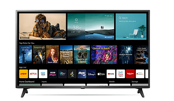 LG 55 Inch 4K UHD Active HDR ThinQ WebOS Smart LED TV With Freeview Play, Netflix, Disney+, Google Assistant and Alexa Compatible 55UP75006LF Black