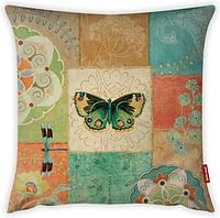 Mon Desire Decorative Throw Pillow Cover, Multi-Colour, 44 x 44 cm, MDSYST1675/44 x 44 cm/Multicolour
