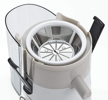 Black+Decker 250W Juicer Extractor with Large Feeding Chute, White/Grey - JE250-B5