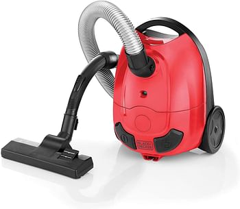 Black+Decker Bagged Corded Vacuum Cleaner 1000 W 1 L VM1200-B5 - Red/Black