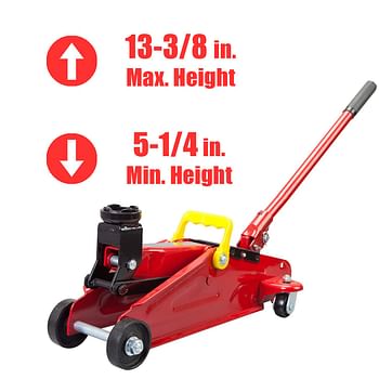 Big Torin Hydraulic Trolley Service Floor Jack 2 Ton 4,000 Lb Capacity T82002BR  - Red