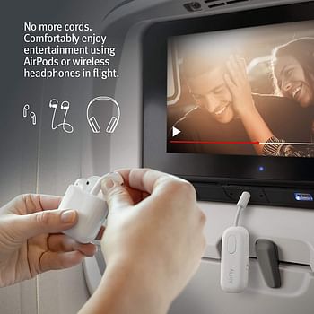 Twelve South Airfly SE Bluetooth Transmitter For Air Flights - White