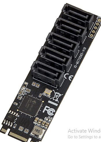 M.2 22x42 to SATA III 2 Ports Adapter Card (Jmicro Chipset) , Add Two SATA 3.0 Devices to any M.2 2242 Slot SI-ADA40141