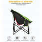 King Camp - Moon Leisure Comfort Camping Folding Chair - Green/Black