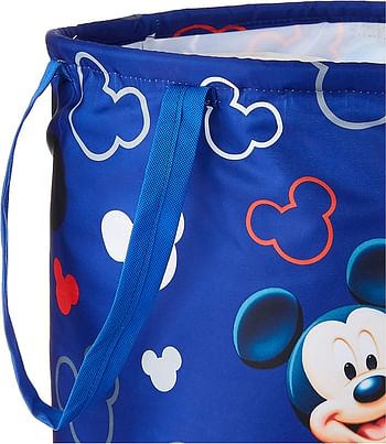 Fun Homes Disney Print Waterproof Canvas Laundry Bag, Toy Storage, Laundry Basket Organizer 45 L (Blue) Fun0797 Pack Of 1