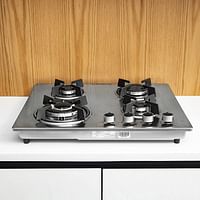 Olsenmark Stainless Steel Double Burner Gas Stove