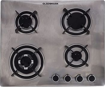 Olsenmark Stainless Steel Double Burner Gas Stove