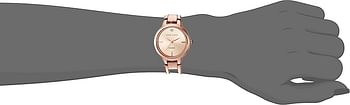 Anne Klein Rose Gold Tone Open Link Diamond Dial Bangle Watch 30 Millimetres