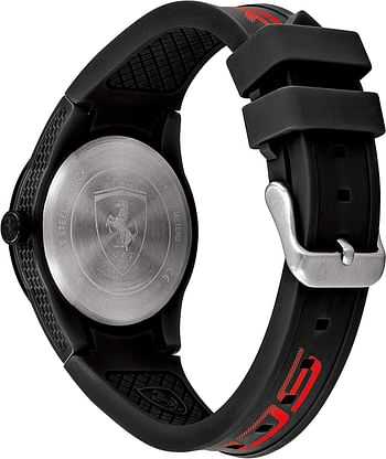 Ferrari Men's RedRev Quartz Plastic and Silicone Strap Casual Watch 0830614 - Black