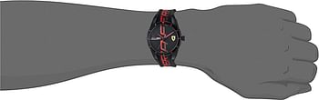 Ferrari Men's RedRev Quartz Plastic and Silicone Strap Casual Watch 0830614 - Black