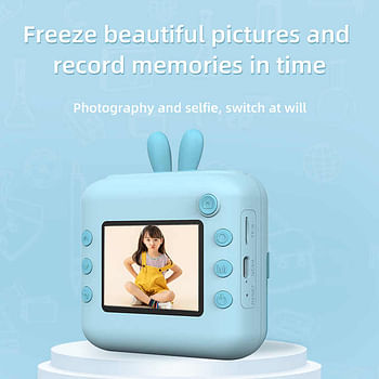 2.4inch take photos mini cameras for Kid gift A23 portable cartoon toy Children's Digital instant camera print 2.4pixels 720p HD random color