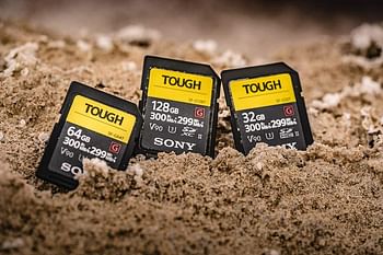 Sony Tough High Performance 64GB SDXC UHS-II Class 10 U3 Flash Memory Card with Blazing Fast Read Speed up to 300MB/s (SF-G64T/T1)