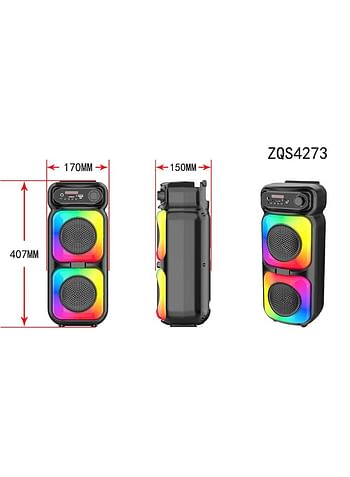 Bluetooth Portable Outdoor Double 4 inch Wireless Karaoke Party Speaker