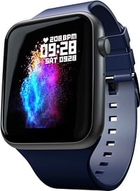 Fire-Boltt Ring Bluetooth Calling Smartwatch With Spo2 & 1.7” Metal Body With Blood Oxygen Monitoring, Continuous Heart Rate, Full Touch & Multiple Watch Faces (Blue), M (Bsw005)