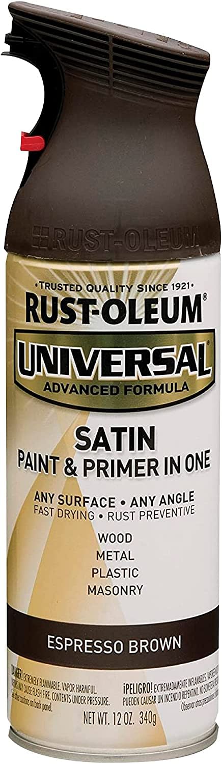 Rust-OlEUm Universal 247570 12 Ounce 355Ml Satin Espresso Brown Spray