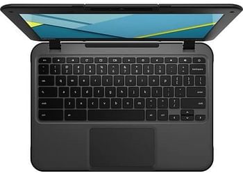 Lenovo N22 11.6 "Chromebook ، Intel Celeron N3050 1.60 جيجاهرتز ، 4 جيجابايت رام ، 16 جيجابايت SSD Drive ، Chrome OS ، لوحة مفاتيح باللغة الإنجليزية - أسود